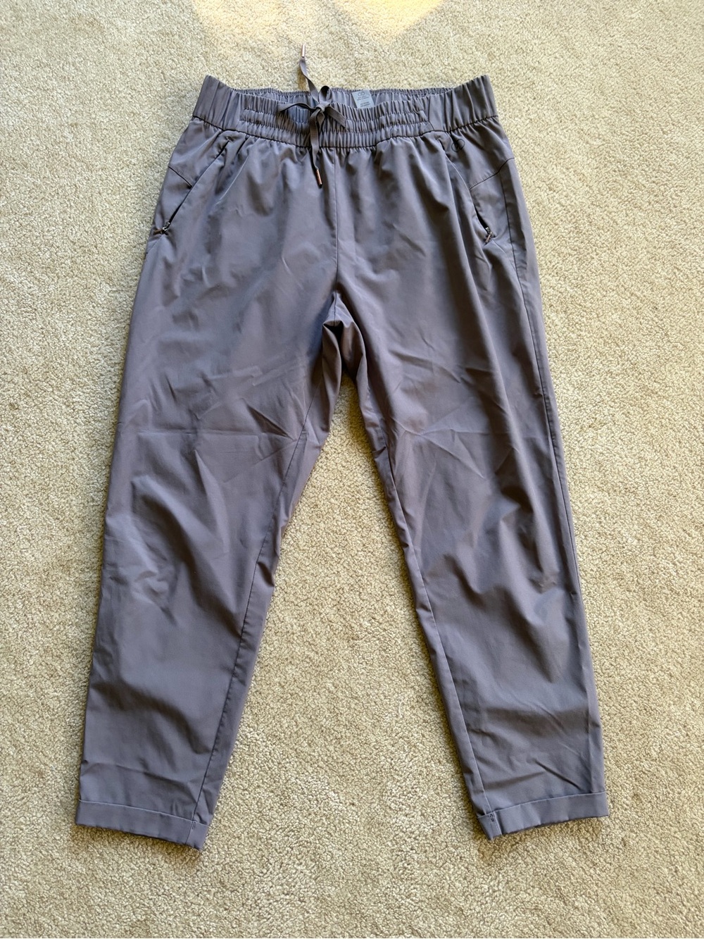 CALIA gray/purple drawstring joggers